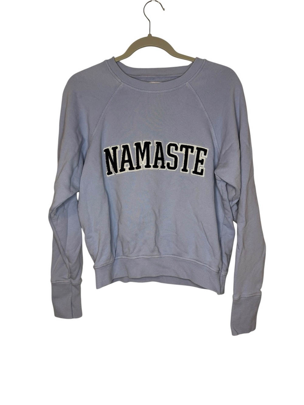 Spiritual Gangster Namaste Crewneck Sweater Blue Size Small